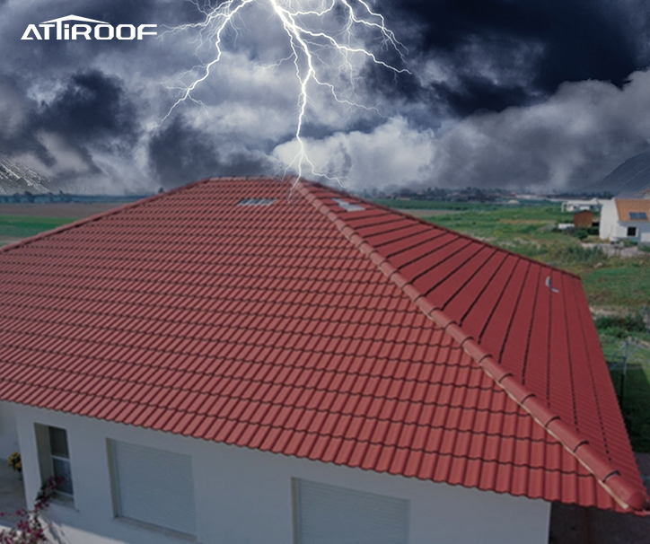 ASA resin shingles still have durability and the ability to resist bad weather in rainstorm weather conditions.