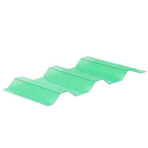 Transparent Corrugated Polycarbonate Roof Tile-green