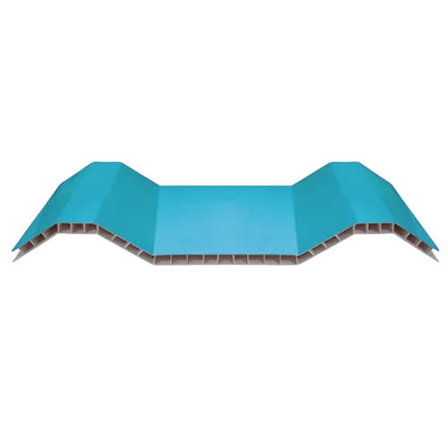 Blue Hollow PVC Synthetic Roof Tile