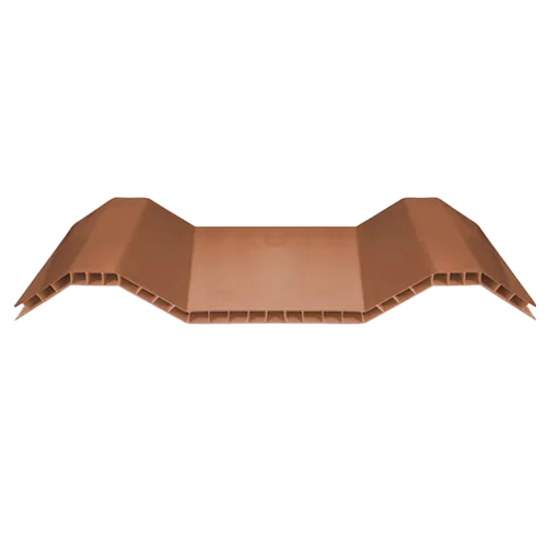 Brown Hollow PVC Synthetic Roof Tile